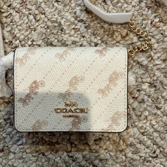 Coach Mini Wallet With Horse And Carriage Dot Print C4477 cream - Picture 6 of 13